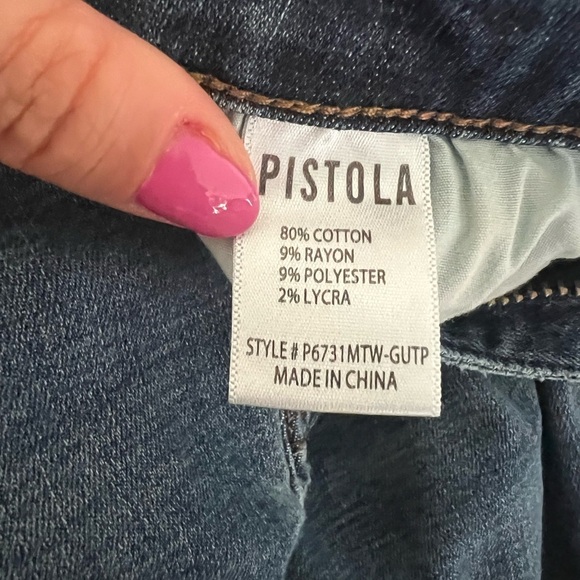 PISTOLA Revolve Dark Wash Ankle Mid Rise Skinny Jeans Size 26 - Picture 5 of 5